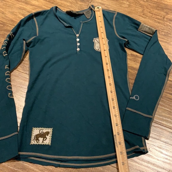Goode Rider long sleeve quarter button down riding top - Picture 7 of 12